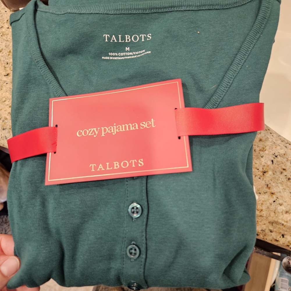 Talbots Green Pajama Set